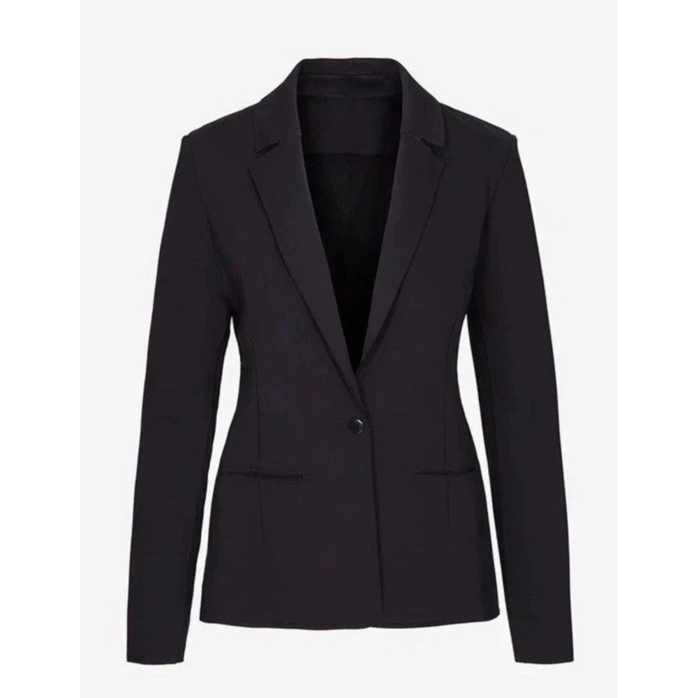Commando Neoprene CEO Blazer Size M Black Single Breasted Stretch